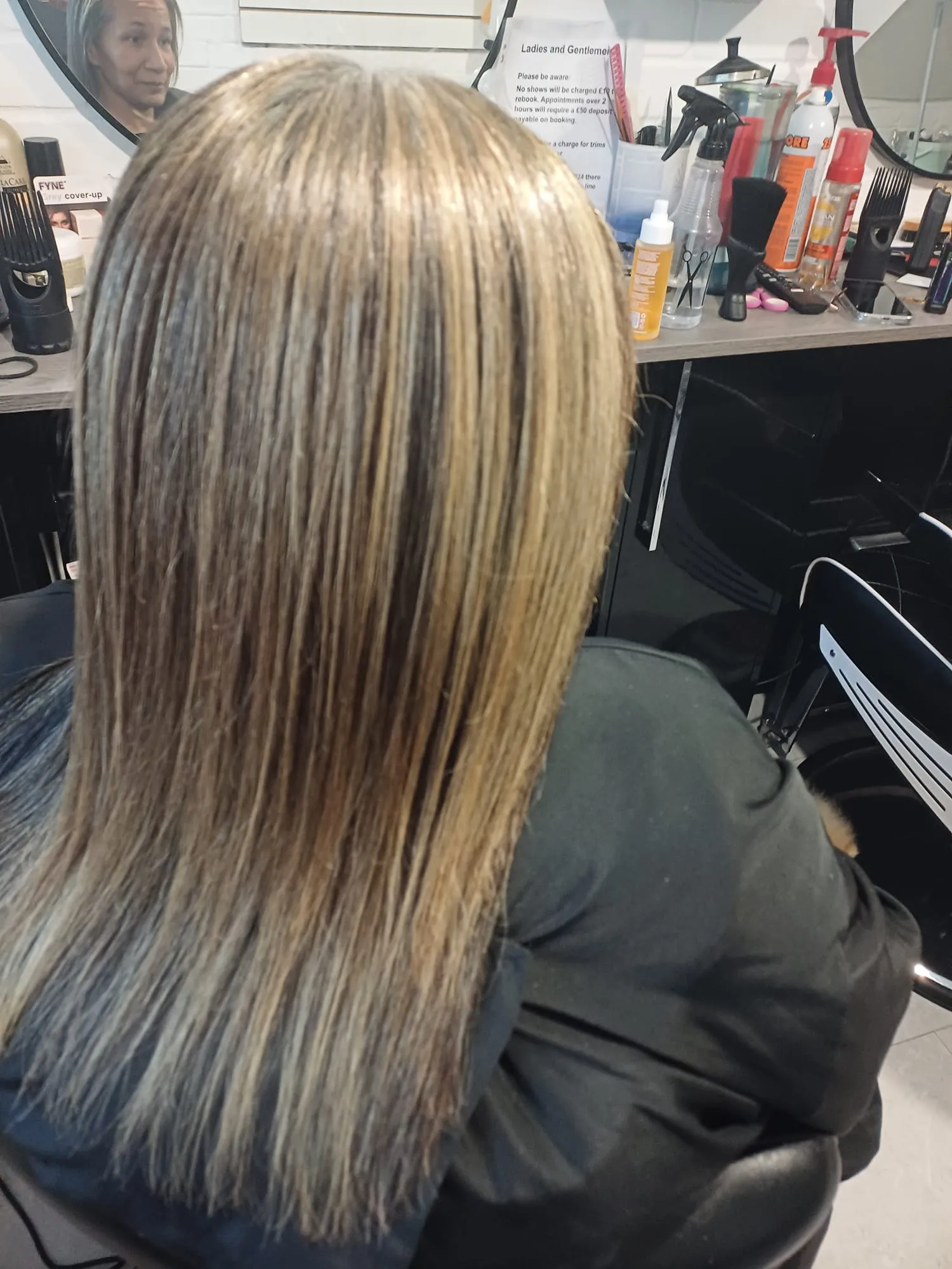 Keratin hair finish